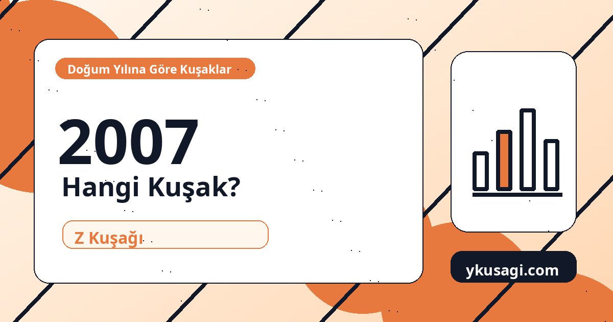 2007 Hangi Kuşak? 2007 Doğumluların Kuşak Karşılığı