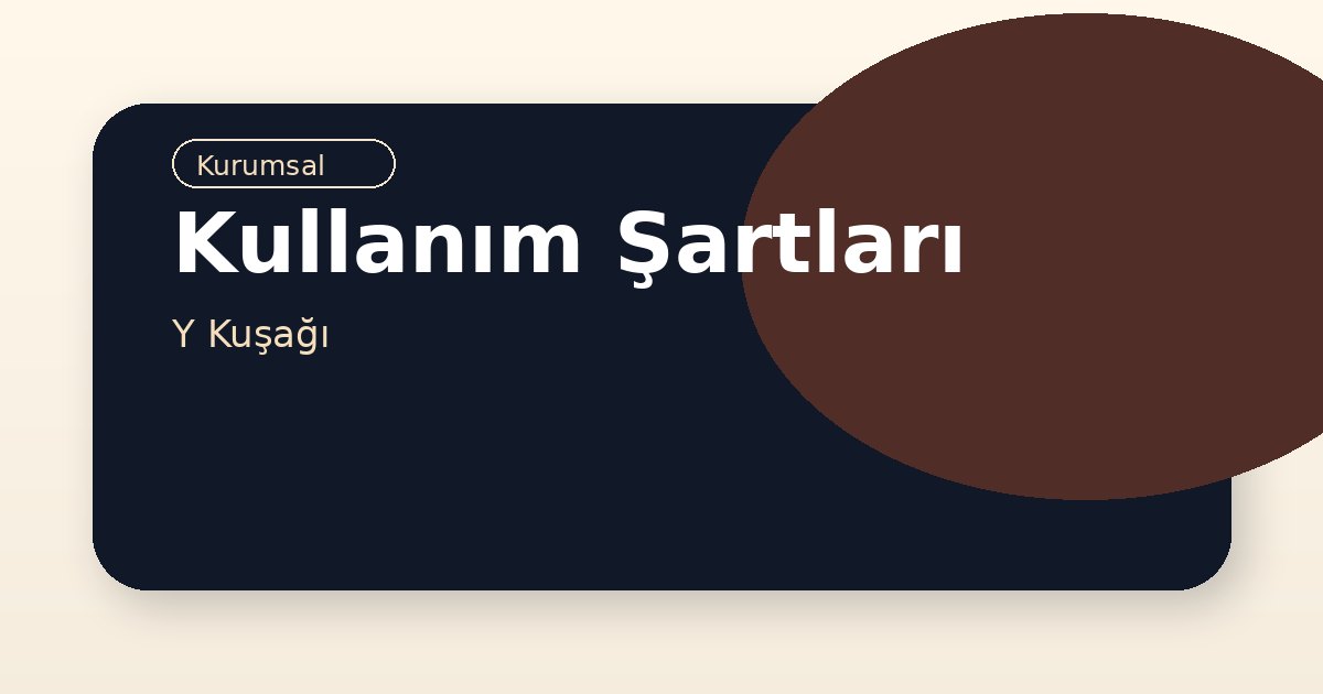 Kullanım Şartları