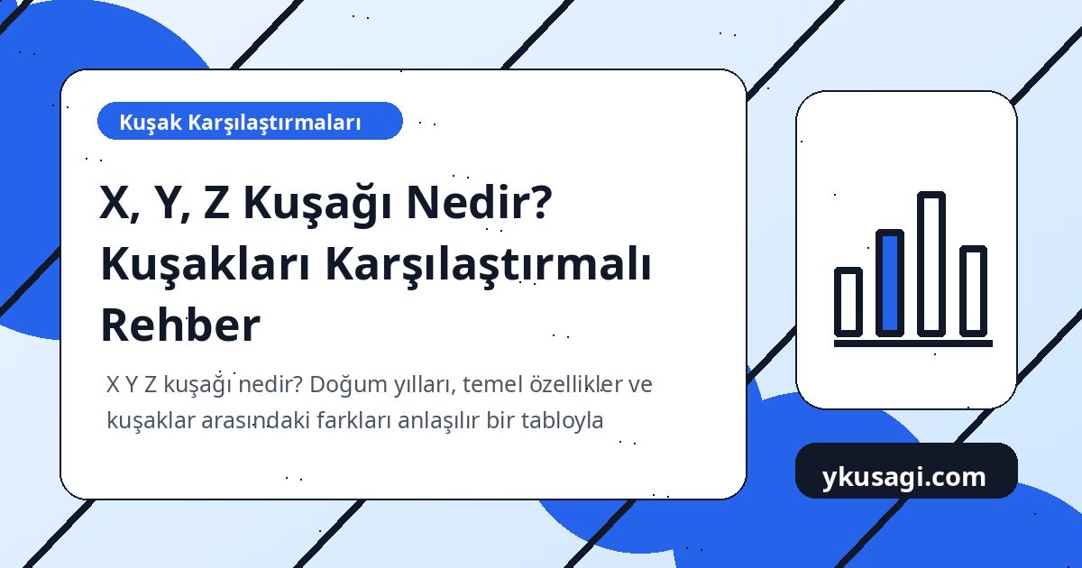 X, Y, Z Kuşağı Nedir? Kuşakları Karşılaştırmalı Rehber